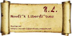 Novák Liberátusz névjegykártya